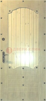 Белая железная дверь с евровагонкой ДЕ-9 в Балашихе