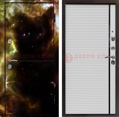 Стальная дверь с фотопечатью космоса ДФ-14 в Долгопрудном