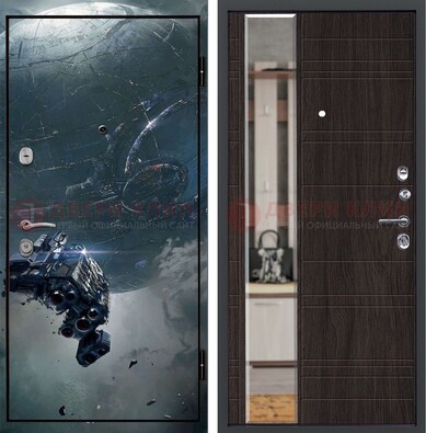 Железная дверь с фотопечатью космической фантастики ДФ-51 в Долгопрудном