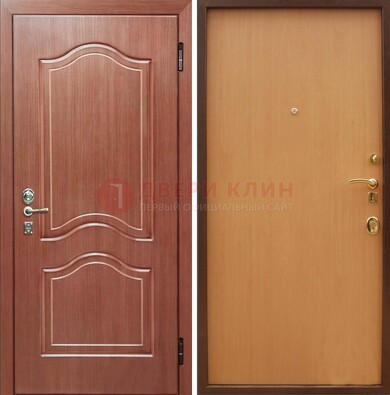 Входная дверь отделанная МДФ и ламинатом внутри ДМ-159 в Долгопрудном
