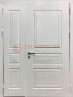 Полуторная светлая металлическая дверь с МДФ ДМ-336 в Долгопрудном