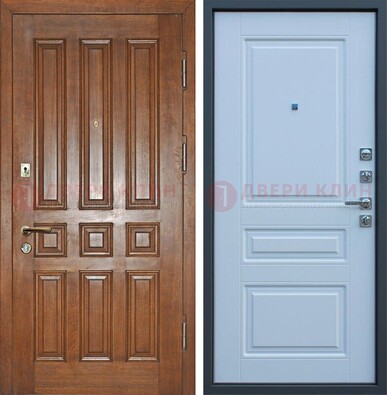 Стальная дверь с классическими панелями МДФ ДМ-383 в Долгопрудном