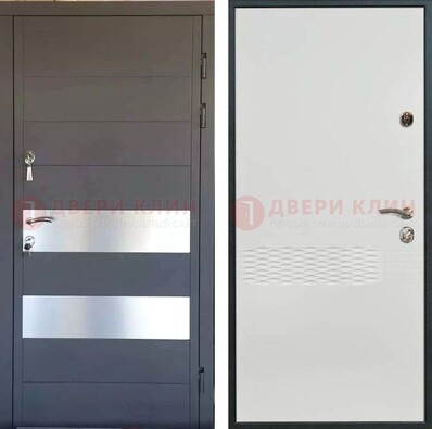 Металлическая дверь МДФ темная и светлая ДМ-420 в Долгопрудном