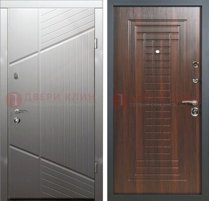 Серая металлическая дверь с панелями МДФ в квартиру ДМ-431 в Жуковском