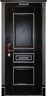 Чёрная дверь с МДФ ДМ-521 в Старой Купавне