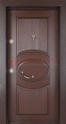 Железная дверь с массивом дуба в стиле классика ДМД-55 в Долгопрудном
