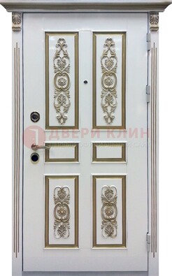 Входная дверь с массивом дуба в белом цвете ДМД-62 в Долгопрудном