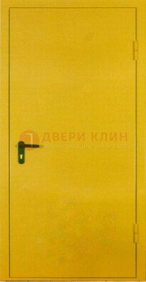 Желтая железная дверь с нитроэмалью ДН-5 в Долгопрудном