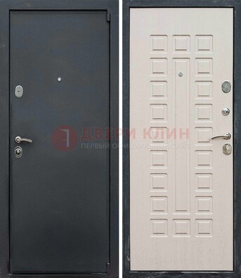 Черная металлическая дверь с порошковым покрытием ДП-101 в Оренбурге