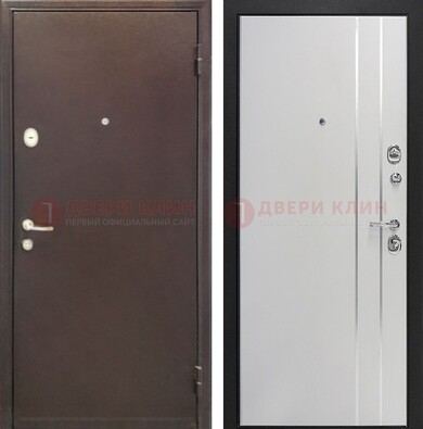 Входная дверь с порошковым покрытием с МДФ с молдингами ДП-232 в Долгопрудном