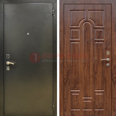 Металлическая дверь Темное серебро с порошковым покрытием и МДФ ДП-271 в Долгопрудном