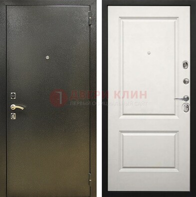 Металлическая темная дверь с порошковым напылением и классической МДФ ДП-298 в Долгопрудном