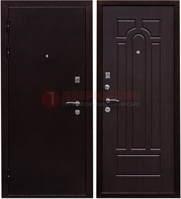 Черная стальная дверь с порошковым покрытием ДП-35 в Долгопрудном