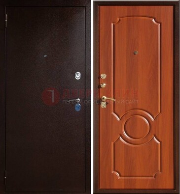 Темная железная дверь с порошковым напылением ДП-46 в Долгопрудном