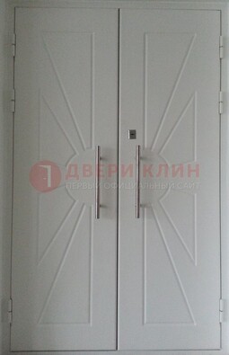Парадная двухстворчатая дверь с фрезерованным МДФ ДПР-14 в Долгопрудном