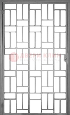 Металлическая решетчатая дверь в сером цвете ДР-23 в Долгопрудном