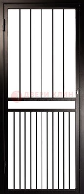 Коричневая одностворчатая железная решетчатая дверь ДР-24 в Долгопрудном