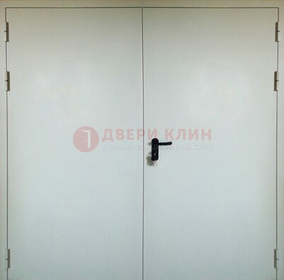 Белая металлическая техническая дверь ДТ-8 в Долгопрудном