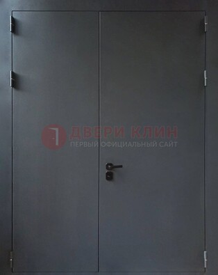 Черная распашная тамбурная дверь Порошок ДТМ-46 в Долгопрудном