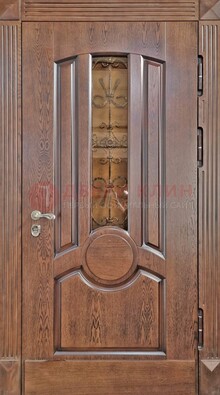 Входная дверь с виноритом и стеклом ДВТ-161 в Твери