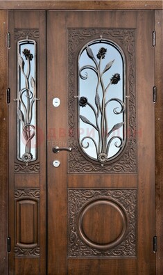 Железная дверь с виноритом и ковкой ДВТ-180 в Долгопрудном