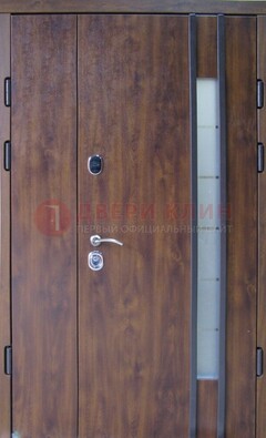 Стальная дверь с виноритом и стеклом ДВТ-187 в Долгопрудном