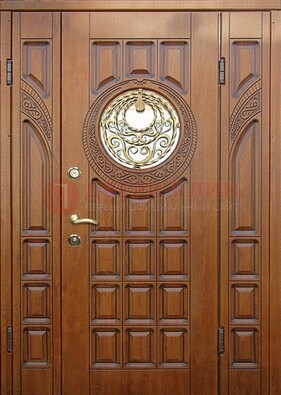 Металлическая филенчатая дверь с виноритом ДВТ-191 в Звенигороде