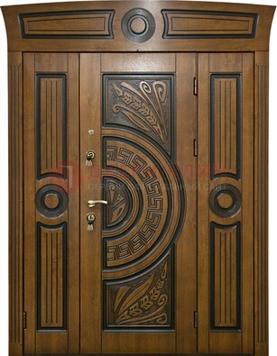 Парадная входная дверь с виноритом и узором ДВТ-194 в Долгопрудном