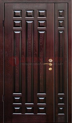 Коричневая металлическая дверь с виноритом ДВТ-20 в Долгопрудном