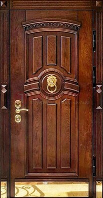 Входная дверь с виноритом в коричневом цвете ДВТ-236 в Долгопрудном