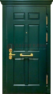 Классическая зеленая дверь с виноритом на улицу ДВТ-248 в Долгопрудном
