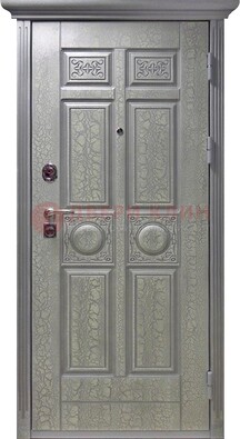 Серая железная дверь с виноритом ДВТ-254 в Самаре