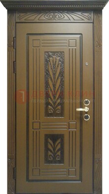 Металлическая дверь с виноритом и узором ДВТ-256 в Долгопрудном