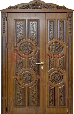 Дизайнерская железная дверь с виноритом и узором ДВТ-257 в Туле