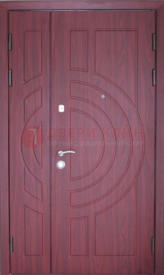 Тамбурная красная железная дверь с виноритом ДВТ-3 в Долгопрудном