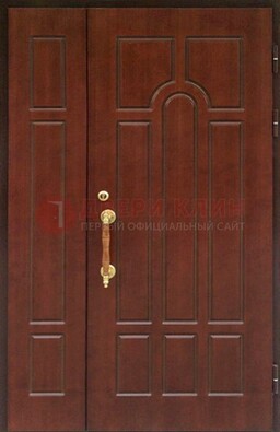Стальная полуторная дверь для частного дома ПЛ-13 в Долгопрудном